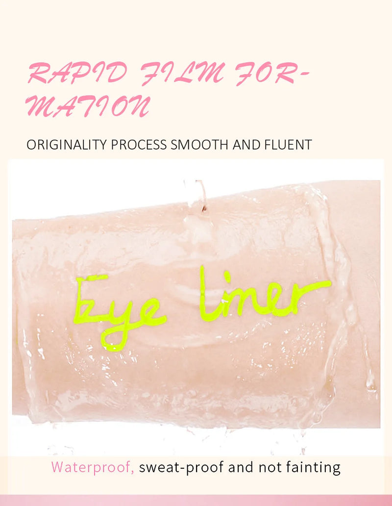 Fit Colors 12pcs/set colorful liquid UV waterproof Fluorescent Eyeliner Face Body Paint Pen long-lasting easy to remove
