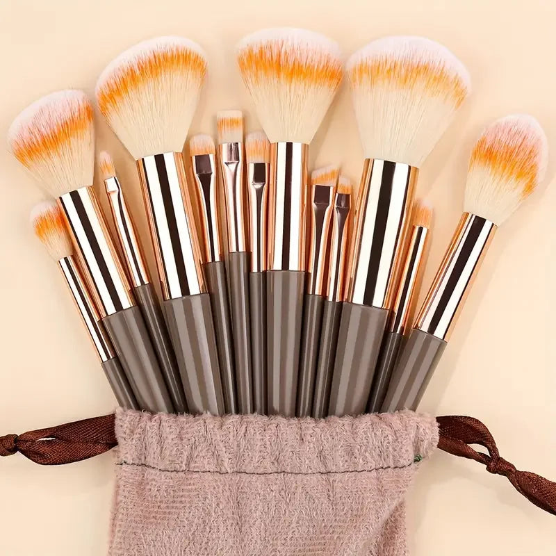 NEW13PCS Makeup Brush Set Eye Shadow Highlighter Concealer Brush Blush Loose Powder Brush Blending Soft Fluffy Women Beauty Tool