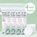 100pcs/200pcs soft and breathable round cotton pad with double-sided texture is used for daily facial cleaning and makeup remova