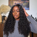 280% Density Burmese Curly Human Hair Wig 13x4 HD Transparent Lace Frontal Wigs Pre Plucked Rem Burmese Human Hair Wigs 32 inch