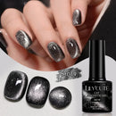 LILYCUTE 7ml Autumn Cat Magnetic Gel Nail Polish Red Brown Semi Permanent Glitter Magnetic Gel UV/LED Soak Off Varnish Design