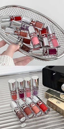 Gege Bear Glittering Mirror Lip Glaze, Watery Shimmering Light Lip Gloss Makeup 8 Colors, Hydrating Moisturizing, Long Lasting