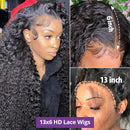 30 40 42 Inch Water Deep Wave 13x4 13x6 Hd Lace Frontal Wigs Human Hair 360 Full Lace Front Wig Curly Human Hair Wigs For Women
