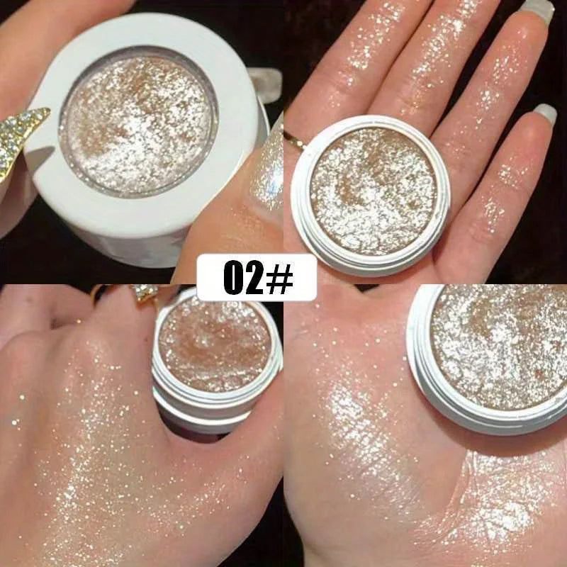 Shimmer Glitter Mashed Potatoes Highlighter Shine Highlighter Makeup Gel Face and Body Brighten Glitter Natural Contour Makeup