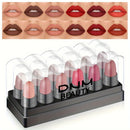 12pcs Matte Lipstick Box Set Velvet Lip Gloss Waterproof Long Lasting Portable Lip Glaze Non-Stick Cup Sexy Makeup Cosmetics