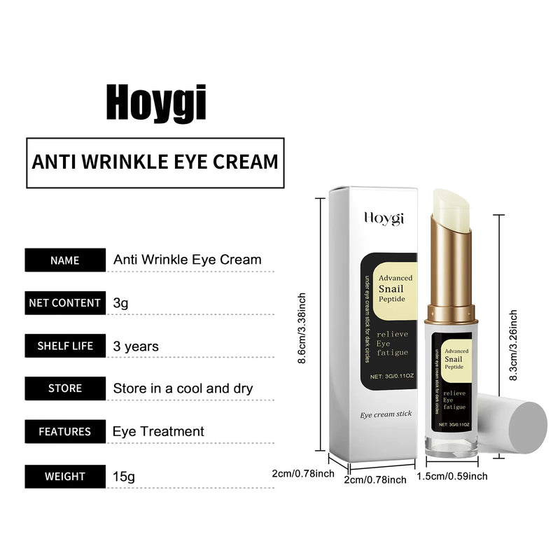 Snail Eye Cream Anti Wrinkle Dark Circles Remover Firming Eye Bags Puffiness Treatment Fade Fine Lines Moisturizing Eye Cream