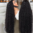Deep Wave Human Hair Wigs Remy Brazilian Hair Wig 13x4 HD Lace Frontal Human Hair Wig Deep Curly Wig Pre plucked Bleached Knots