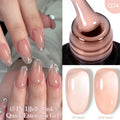 LILYCUTE 7ML 3 IN 1 Clear Jelly Quick Extension Nail Gel Semi Permanente Soak Off UV Long Lasting Construction Gel Varnish Nail