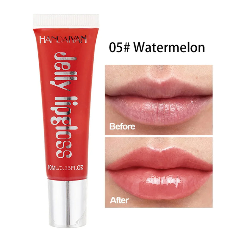 Jelly Lip Gloss Moisturising Lipstick Sexy Lip Oil Plumping Non-Sticky Long Lasting Repairing Primer Lip Balm Care Cosmetics