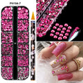 12Grids(6000pc) 3D Resin Nail Art Rhinestones+Tools 2mm Brilliant Diamond Nail Charms DIY Clothes Phone Case Manicure Accessory