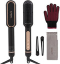 AP02 Negative Ionic Hair Straightener Brush, Fast Heating, Anti-Scald & Auto-Shut Off Hair Brush Straightener for Women