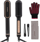 AP02 Negative Ionic Hair Straightener Brush, Fast Heating, Anti-Scald & Auto-Shut Off Hair Brush Straightener for Women