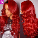 10-30“ Hot Red Colored Body Wave Human Hair Bundles Raw Hair Extensions Raw 1/3/4 Human Hair Bundles Double Weft Wholesale