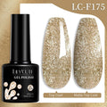 LILYCUTE 7ml Glitter Gel Nail Polish Autumn Winter Colorful Sparkling Laser Semi Permanent Soak Off UV Gel Nail Art Varnish