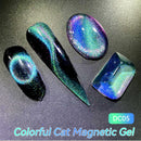 LILYCUTE 7ml Colorful Cat Magnetic Nail Gel Polish Shine Glitter Reflective Nail Gel Soak Off UV LED Gel Nail Art Varnish