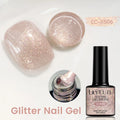 LILYCUTE 7ml Glitter Nail Gel Polish Sequins Colorful Shinning Gel Varnish Nail Art Semi Permanent Soak off Manicure UV LED Gel