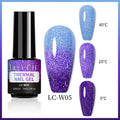 LILYCUTE 7ml Thermal Gel Nail Polish Winter Coffee Temperature Changing Semi Permanent Soak Off UV Nail Art Gel Varnish Manicure