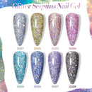 LILYCUTE 7ml Glitter Nail Gel Polish Shining Sparkling Semi Permanent Soak Off UV LED Gel Colorful Effect Gel Varnish DIY Nail