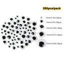 100pcs/200/550pcs Self-adhesive Googly Wiggle Eyes for DIY Scrapbooking Crafts Projects DIY Dolls Accessories Eyes Handmade Toys