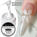 LILYCUTE 8ml Pearl White 5D Sculpting Extension Building Gel For Shaping Carving Non-Stick Soak Off UV Semi-permanent Varnish