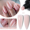 LILYCUTE 1Pc Quick Extension Gel Nail Nude Pink Glitter Building Acrylic Semi Permanent Soak Off UV LED Polish Nail Art Varnish