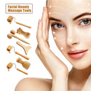 Wooden Facial Lifting Massage Facial Maderotherapy Masajeador Kit Gua Sha Tool Wood Therapy Wrinkle Remover Relaxation Skin Care