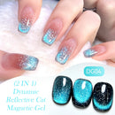 LILYCUTE 6PCS/SET 7ml Dynamic Reflective Cat Magnetic Gel Nail Polish with Free Magnet Sparkling Soak Off UV Gel Nail Art Kit