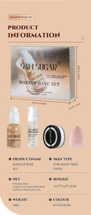 Makeup Primer Milk Set, Makeup Powder, Sponge Puff Four - Piece Set, Durable, Easy Makeup, Makeup Set Christmas Gift