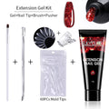 LILYCUTE 5Pcs/Set 15ml Quick Extension Nail Gel Kit Clear Acrylic Gel Semi Permanent Soak Off UV Varnish Nail Art Manicure Set