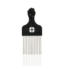 Black Metal African American Pick Comb Hair Combs Hair Comb for Hairdressing Styling Tool Salon Barber Shop