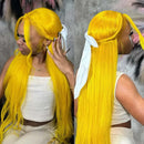 Yellow Colored Bone Straight Human Hair Bundles Raw Hair Human Hair Extensions 1/2/3/4 Human Hair Bundles Double Weft 10-30