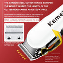 Kemei 809A Professional Hair Trimmer Adjustable Electric Cord/Cordless Hair Clipper For Men Haircut Machine Led Display