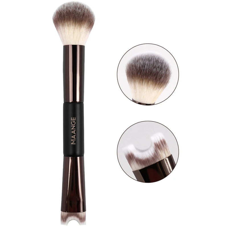 MAANGE Nose Contour U-Shaped Makeup Brush for Sculpting And Defining Double Head Foundation Highlighter Brush Nose Shadow Brush