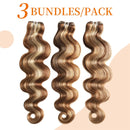 3 Tone 4/27/613 Straight Human Hair Bundles Body Wave Blonde Highlight Human Hair Bundles 13A Brazilian Virgin Hair Extensions