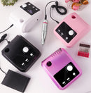 45000RPM Nail Drill Machine Professional Nail Lathe with Large LCD Screen Smart Electric Manicure Polisher Nail Art Tools