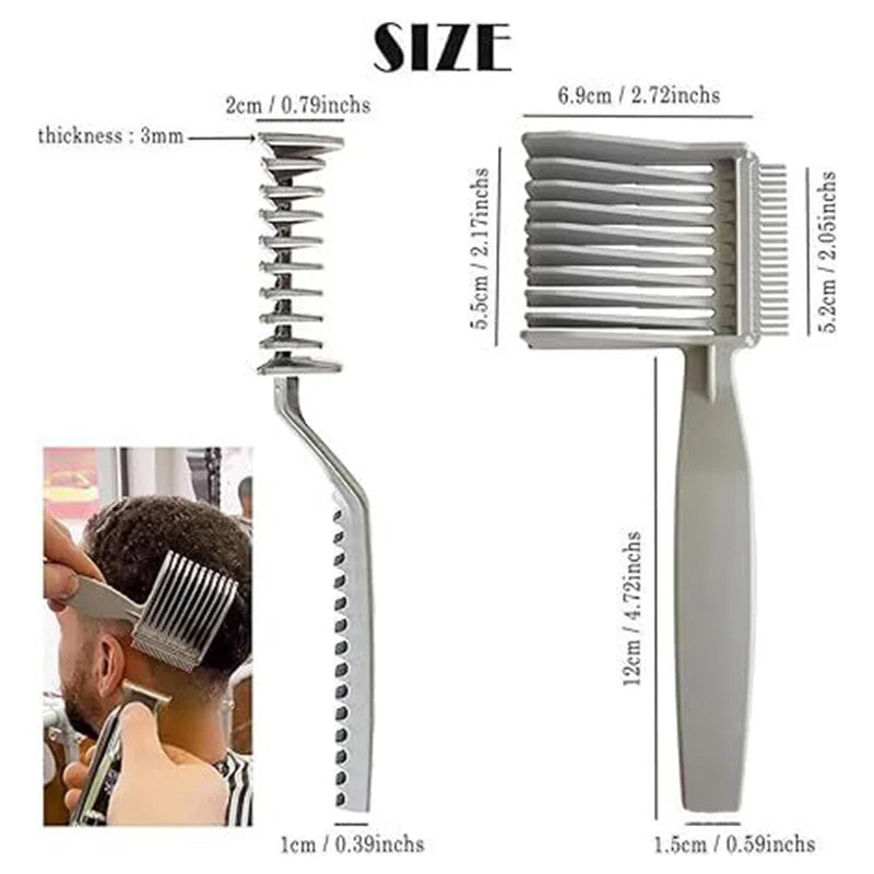 New Men's Hair Clippers Flat Hair Combs Hair Salons Anti-static Trimming Edge Trimming Push Cutting and Combing