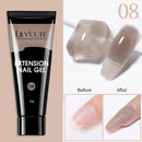 LILYCUTE 1Pc Quick Extension Gel Nail Nude Pink Glitter Building Acrylic Semi Permanent Soak Off UV LED Polish Nail Art Varnish