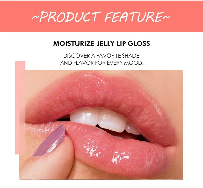 Jelly Lip Gloss Moisturising Lipstick Sexy Lip Oil Plumping Non-Sticky Long Lasting Repairing Primer Lip Balm Care Cosmetics