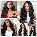 220 Density Body Wave 13x6 HD Transparent Lace Front Human Hair Wigs For Women 13x4 Lace Frontal Brazilian Wigs Pre Plucked with Natural Hairline