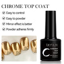 LILYCUTE 7ml Metal Chrome Top Coat Function Gel Nail Polish No Wipe Semi Permanent Soak Off UV Gel Nail Varnish Art Manicure