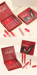 6-Piece Lip Gloss Set Velvet Matte Lip Gloss Waterproof and Sweat-Proof Lipstick Non-Stick Cup Matte Lipstick Holiday Gift Set