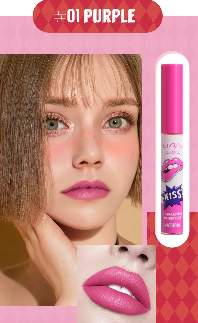 6 Colors Tattoo Magic Color Lip Stain Lip Tint Long Lasting Waterproof Lipstick Sets for Women Peel Off Colored Matte Sexy Color