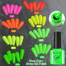 LILYCUTE 7ML Fluorescent Color Series Gel Nail Polish Neon Semi Permanent UV LED Gel Nail Art Soak Off Varnish Design Manicure