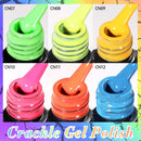 LILYCUTE 7ml Fluorescent Crackle Gel Nail Polish Neon Hybrid Natural Dry DIY Semi Permanent Soak Off Design Nail Art Varnish