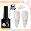 LILYCUTE 7ml Macaron Cream Gel Nail Polish Spring Nud Glitter Sequins Nail Art Varnish Semi Permanant Soak Off UV Gel Manicure