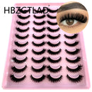 2023 New 20 pairs natural long 3D mink false eyelashes fake lashes makeup kit Mink Lashes extension eye lashes short eyelashes
