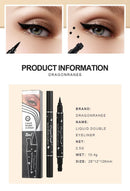 Dragon Ranee Double head Star Seal Eyeliner waterproof non-smudging novice heart plum embellished eye tail eyeliner