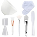 DIY Face Mask Mixing Bowl Set  Silicone Facial Applicator Brush Spatula with Measure Spoon Facial Skin Care Tool Beauty Supplies
