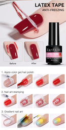 LILYCUTE 8ml Nail Art Peel Off Latex Liquid Tape Glue Protect Nail Polish Varnish Anti-Overflow Latex Skin Care Nail Tools