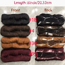28PCS Brazilian Short Human Hair Extensions #1B#4#30#99J One Pack For A Full Head 100% Human Hair Bundles With Free Closure